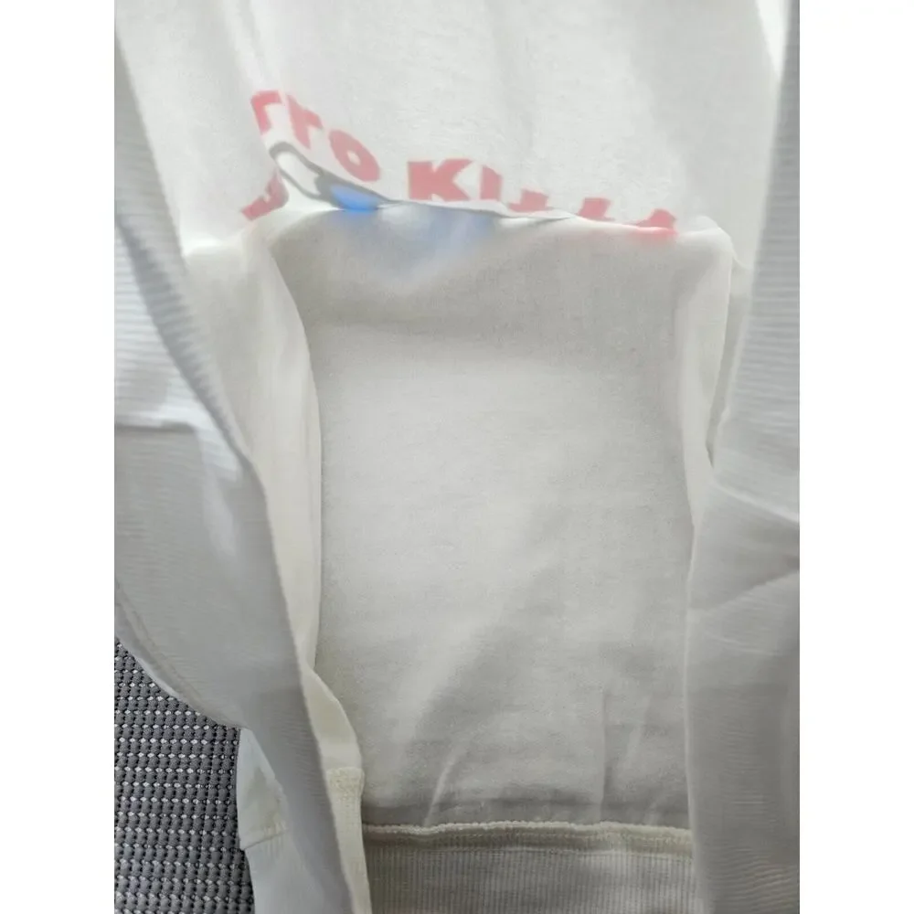 Hello Kitty by Sanrio Women's Cozy Graphic Sweatshirt Plus Size 2X White - Picture 6 of 9